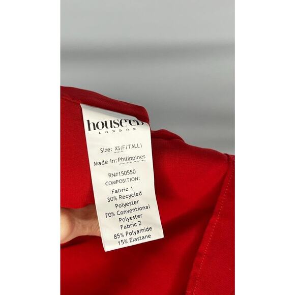 HOUSE OF CB Sz XS Fuller Cup Tall Longer Length Scarlet Red Alana Mini Dress - Picture 4 of 9